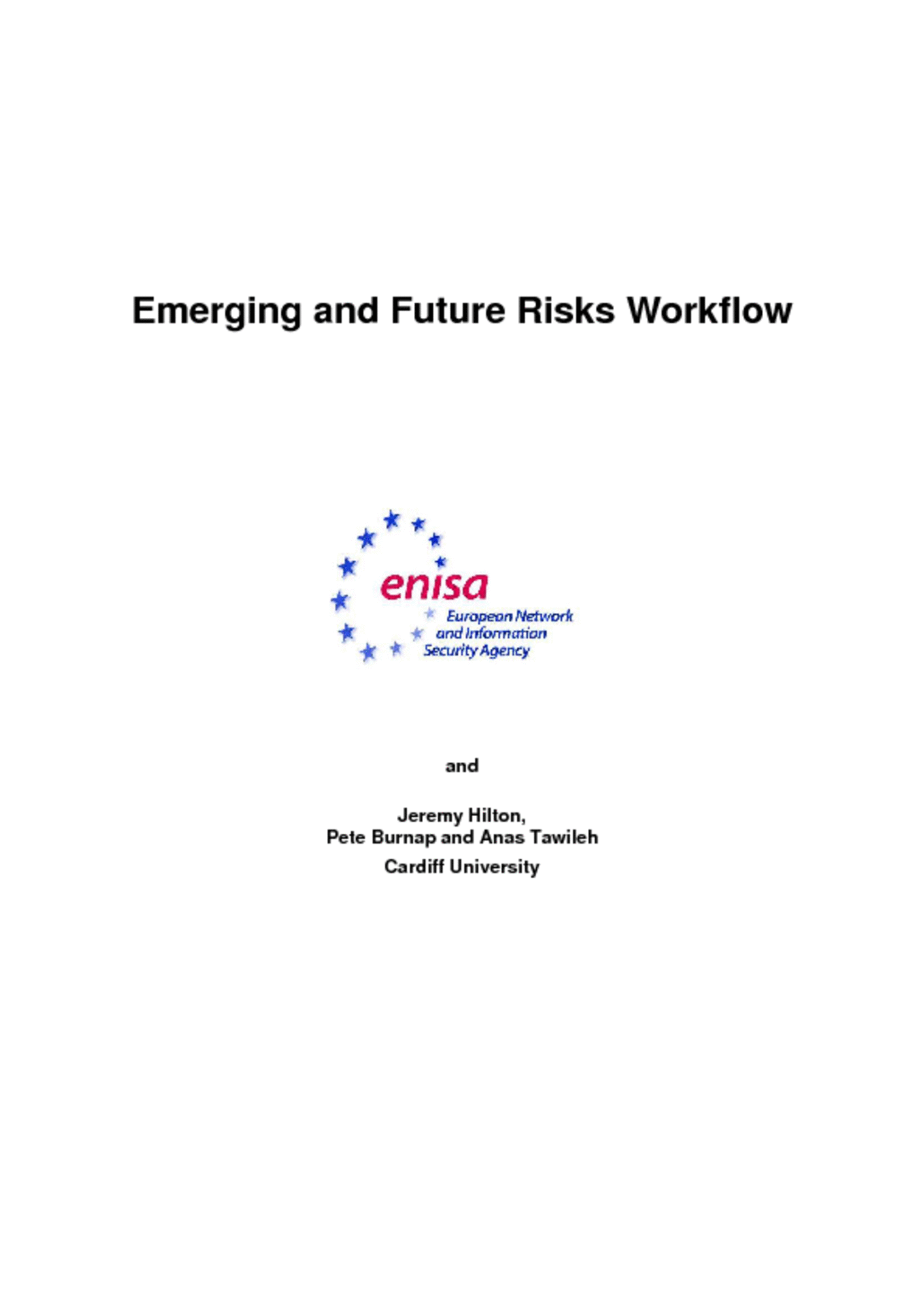 emerging and future risks workflow