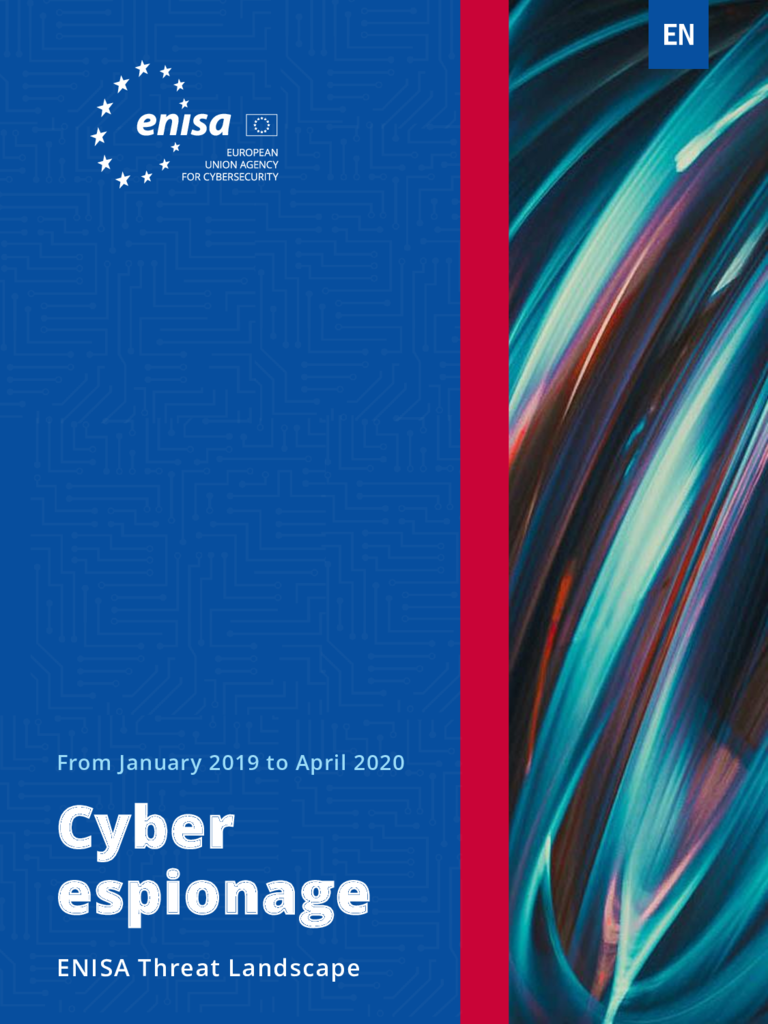 enisa threat landscape 2020 cyber espionage